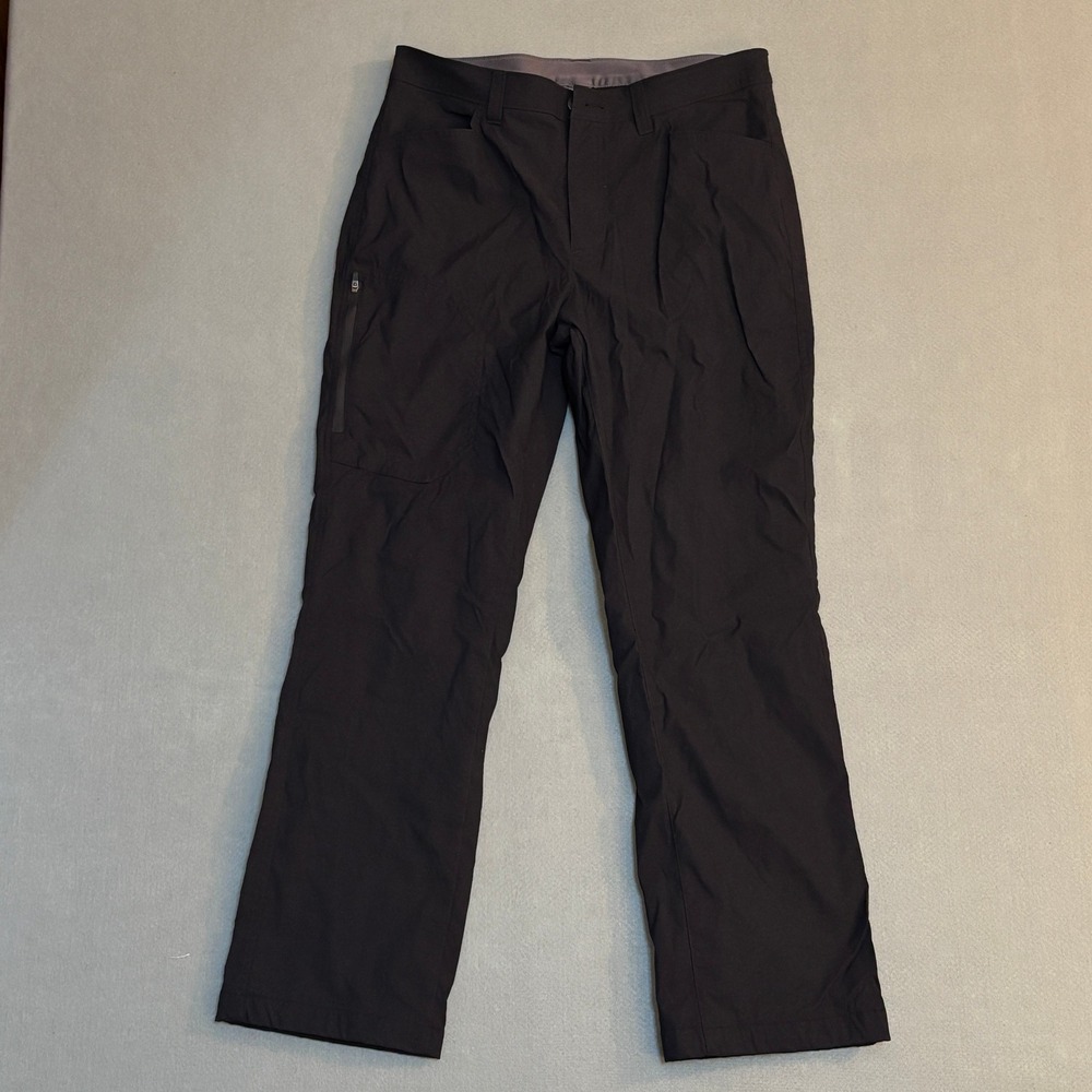 Eddie‎ Bauer Mens Fleece Lined Tech Pant Black 32x30 Outdoor Hiking Gorpcore